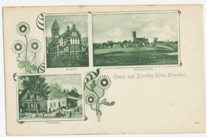 Diwitten, Kreis Allenstein Diwitten, Ansicht, Kirche, Gasthaus Дивиттен, вид, церковь, трактир