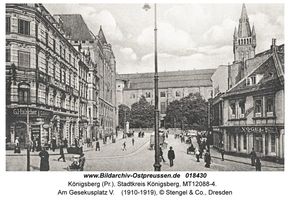 Königsberg (Pr.), Stadtkreis Königsberg Fritz-Tschierse-Platz (fr. Gesekusplatz)
