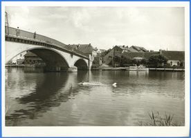 Nikolaiken Kr. Sensburg, Kreis Sensburg Nikolaiken Kr. Sensburg, Brücke mit Stinthengst III Nikolaiken, Stinthengst