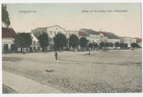 Treuburg, Kreis Treuburg Marggrabowa, Markt mit Warenhaus Gebr. Balschowski 