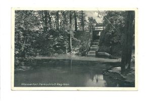 Regitten Kr. Braunsberg, Kreis Braunsberg Regitten Kr. Braunsberg, Wasserfall im Park des Schlosses Региттен, район Браунсберга, водопад в парке замка