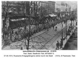 Tilsit, Stadt, Stadtkreis Tilsit  Tilsit, Erster Weltkrieg, russische Besetzung und Befreiung 1914