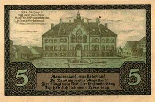 Johannisburg, Kreis Johannisburg Johannisburg, Stadtgeld, 5, Rückseite Johannisburg (Kreis), nicht verortete Bildmotive