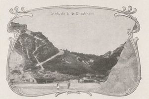 Groß Dirschkeim, Kreis Samland Groß Dirschkeim, Steilküste,  Zugang zur Schlucht Samländische Steilküste