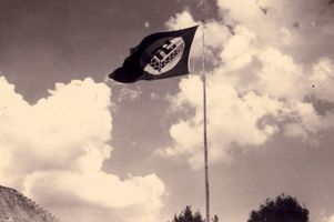 Blockswalde, Kreis Schloßberg Maschuiken, Reichsarbeitsdienstlager, Fahnenappell II 