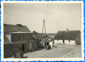 Kronfelde, Kreis Johannisburg Olschewen Kr. Johannisburg??, Geschäftshaus Oskar Platzek 