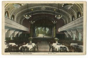 Gumbinnen, Stadt, Kreis Gumbinnen Schützenstraße Gumbinnen, Schützenhaus, Großer Saal 