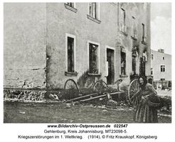 Gehlenburg, Kreis Johannisburg  Erster Weltkrieg