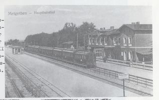 Metgethen, Ort und Bahnstation, Stadtkreis Königsberg Metgethen, Hauptbahnhof Метгетен, главный вокзал