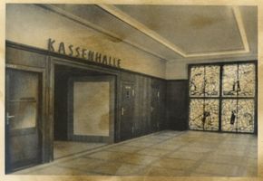 Königsberg (Pr.), Stadtkreis Königsberg General-Litzmann-Straße (fr. Fuchsberger Chaussee bzw. Stresemannstraße) 27-33 Königsberg, Vorderhufen, Raiffeisenhaus, Eingangshalle Königsberg, Stadtteil Vorderhufen und nordwestliche Innenstadt