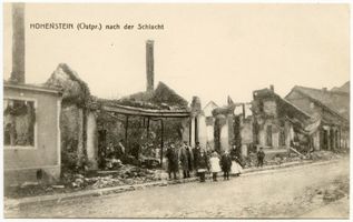 Hohenstein Kr. Osterode, Stadt, Kreis Osterode Hohenstein i. Ostpr., Kriegszerstörungen VI Erster Weltkrieg