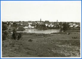 Angerapp, Stadt, Kreis Angerapp Angerapp, Ortsansicht mit Badeanstalt 
