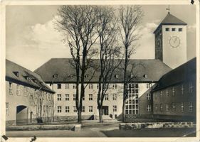 Ortelsburg, Stadt, Kreis Ortelsburg Ortelsburg, Rathaus mit Innenhof III Ортельсбург, ратуша с внутренним двором, III