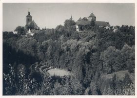 Rößel, Stadt, Kreis Rößel Rößel, Schloss, Katholische Kirche und Freilichtbühne II 