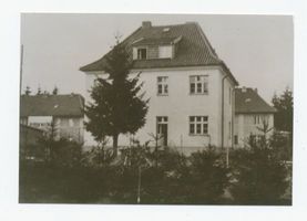 Metgethen, Ort und Bahnstation, Stadtkreis Königsberg Hindenburgweg 8-9 Metgethen, Gartenstadt,  Hindenburgweg 8-9, Haus Littek Metgethen, Häuser früher und heute