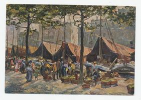 Königsberg (Pr.), Stadtkreis Königsberg Junkergarten Königsberg, Junkergarten, Obstmarkt, Gemälde 