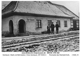 Gerdauen, Stadt und Bahnstation, Kreis Gerdauen  