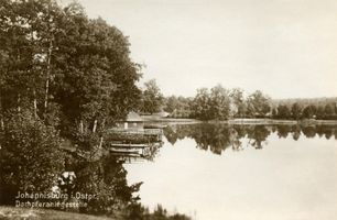 Johannisburg, Kreis Johannisburg Johannisburg, Postkarte, Dampferanlegestelle, Vorderseite Johannisburg, Schifffahrt