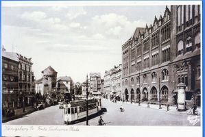 Königsberg (Pr.), Stadtkreis Königsberg Königsberg (Pr.), Fritz-Tschierse-Platz, rechts Hauptpost Königsberg, Postamt