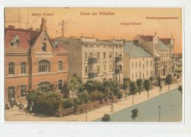 Schloßberg, Kreisstadt, Kreis Schloßberg Pillkallen Kr. Schlossberg, Postamt, Dampfmeierei, Kornhausgenossenschaft 
