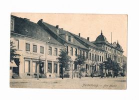 Neidenburg, Stadt, Kreis Neidenburg Neidenburg, Am Markt - Friseurgeschäft Otto Ortmann Найденбург, у рынка — парикмахерская Отто Ортманна