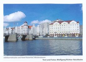 Königsberg (Pr.), Stadtkreis Königsberg Weidendamm Königsberg, Weidendamm, Jubiläumsbrücke und Hotel Kaiserhof 