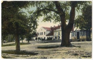 Medenau, Kreis Samland Medenau, Schule und Post Меденау, школа и почта