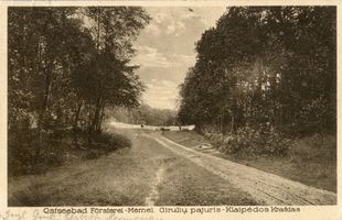 Seebad-Försterei, Kreis Memel Seebad-Försterei, Waldweg Зеебад-Фёрстерай, лесная дорога
