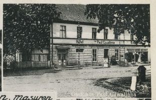 Drigelsdorf, Ort, Kreis Johannisburg Drygallen, Gasthaus Paul Czwalinna 