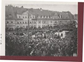 Ortelsburg, Stadt, Kreis Ortelsburg Ortelsburg, Ansprache Hitlers auf dem Marktplatz Ортельсбург, речь Гитлера на рыночной площади