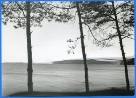 Nidden, Kreis Memel Nidden, Durchblick auf Haff und Dünen Nidden, Landschaft - Ostsee - Umgebung