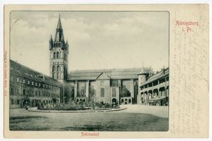 Königsberg (Pr.), Stadtkreis Königsberg Königsberg (Pr.), Schloßhof mit Schloßkirche VI Königsberg, Weinrestaurant  Blutgericht  im Schloß