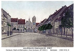 Gerdauen, Stadt und Bahnstation, Kreis Gerdauen  