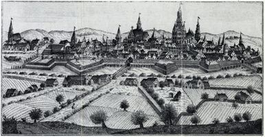 Elbing, Stadt, Stadtkreis Elbing Elbing, Ortsansicht von Westen (Stich) Elbing, Aus der Geschichte der Stadt
