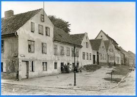 Tilsit, Stadt, Stadtkreis Tilsit Memelstraße 22-29 Tilsit, alte Häuser in der Memelstraße (Ecke Sprindgasse) Tilsit, Bereich nördlich der Deutschen Str.