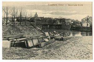 Friedland (Ostpr.), Kreis Bartenstein Friedland (Ostpr.), Gesprengte Brücke 