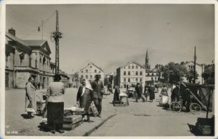 Memel, Stadt, Stadtkreis Memel Memel, Markt mit Theater Мемель, рыночная площадь с театром