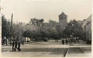 Lötzen, Stadt, Kreis Lötzen Lötzen, Marktplatz mit Kirche VIII 