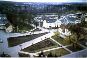 Friedland (Ostpr.), Kreis Bartenstein Friedland (Правдинск), Ortsansicht vom Kirchturm aus III 