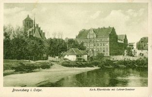 Braunsberg Kr. Braunsberg, Kreis Braunsberg Braunsberg, Ostpr., Kath. Pfarrkirche und Lehrerseminar VI Браунсберг, Вост. Пр., католическая приходская церковь и учительская семинария, VI