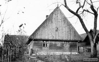 Hartenstein (Ostpr.), Kreis Angerburg Brosowen, Hölzernes Bauernhaus 