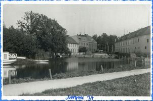 Angerburg Kr. Angerburg, Stadt, Kreis Angerburg Angerburg, Hafen mit Schloß III Ангербург, порт с Замком, III