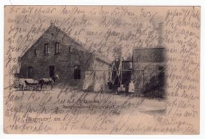 Bürgersdorf Kr. Wehlau, Ort, Kreis Wehlau Bürgersdorf Kr. Wehlau, F. Gutzeit's Dampfmolkerei Бюргерсдорф, уезд Велау, паровая маслодельня Ф. Гутцайта