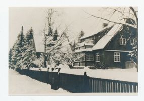 Metgethen, Ort und Bahnstation, Stadtkreis Königsberg Horst-Wessel-Weg 45 Metgethen, Horst-Wessel-Weg 45, Haus Reimann Metgethen, Häuser früher und heute