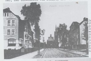 Königsberg (Pr.), Stadtkreis Königsberg Park Friedrichsruh Königsberg, Park Friedrichsruh mit Blick auf die Ev. Kirche Königsberg, Stadtteil Ponarth