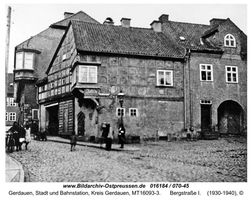Gerdauen, Stadt und Bahnstation, Kreis Gerdauen Bergstraße  