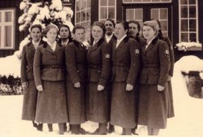 Blockswalde, Kreis Schloßberg Maschuiken, Reichsarbeitsdienstlager, Maiden Машуйкен, лагерь имперской трудовой службы, девушки