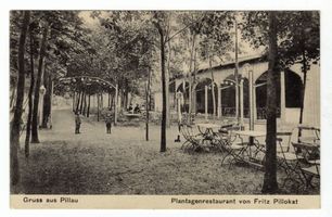 Pillau, Seestadt, Kreis Samland Pillau, Seestadt, Plantagen-Restaurant, Gartenseite Pillau, Kr. Samland
