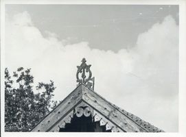 Thomasfelde, Kreis Goldap Thomasfelde, Hausgiebel, Giebelbrett 