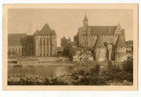 Marienburg, Westpr., Kreis Marienburg Marienburg, Hoch- und Mittelschloß von der Nogatseite I Marienburg, Schloß